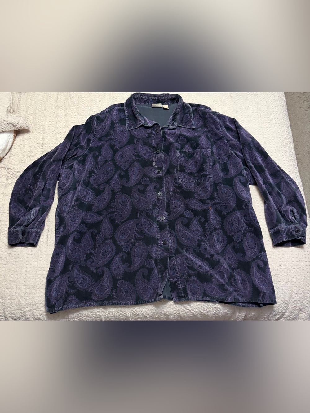 Women's Crossroads Purple Paisley Button-Up Shirt